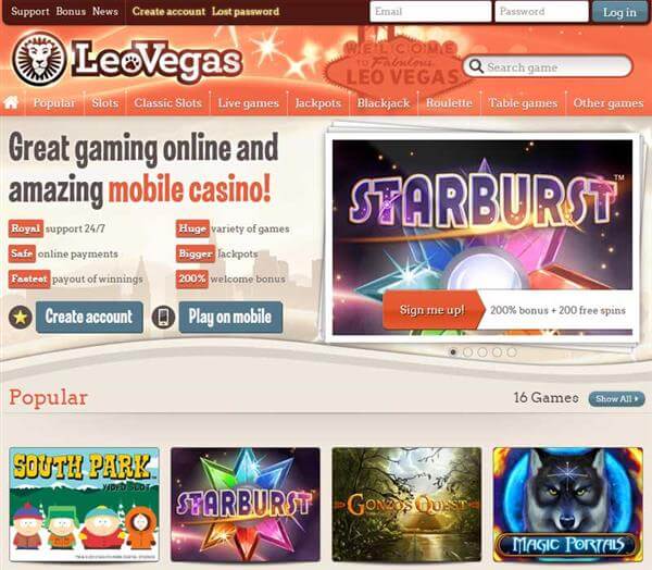 Mobile Casino Leo Vegas