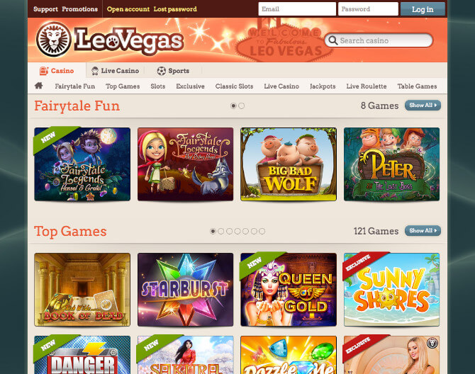 Top games Leo casino