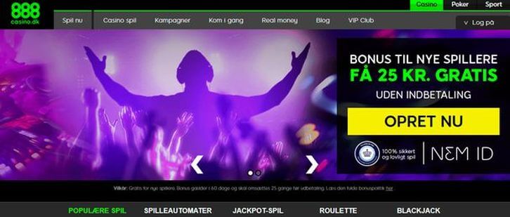 888Casino main page