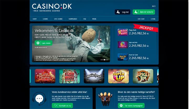 Casino.dk main page